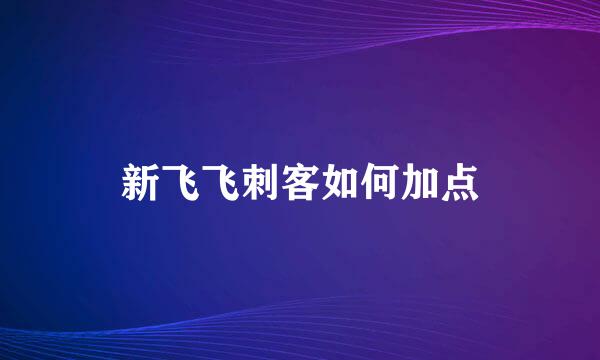 新飞飞刺客如何加点