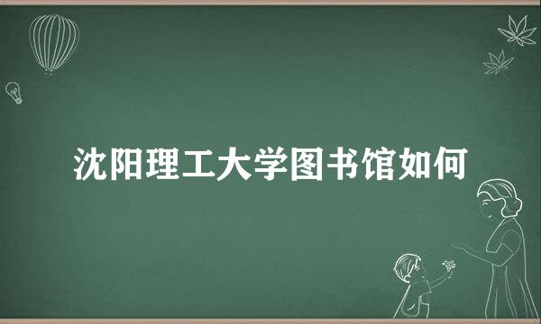 沈阳理工大学图书馆如何