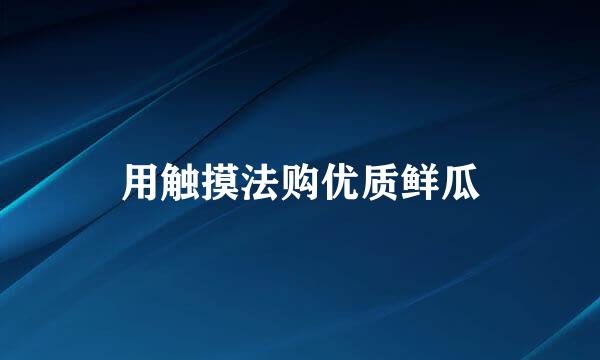 用触摸法购优质鲜瓜