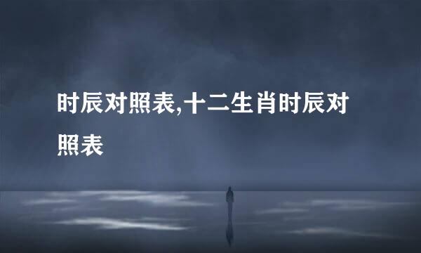 时辰对照表,十二生肖时辰对照表