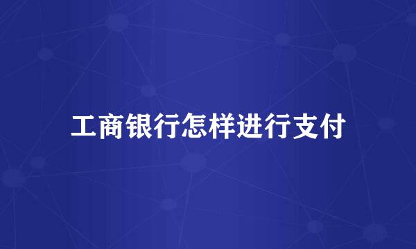 工商银行怎样进行支付