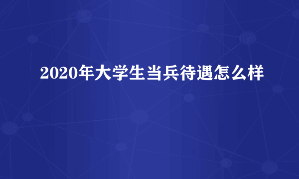 2020年大学生当兵待遇怎么样