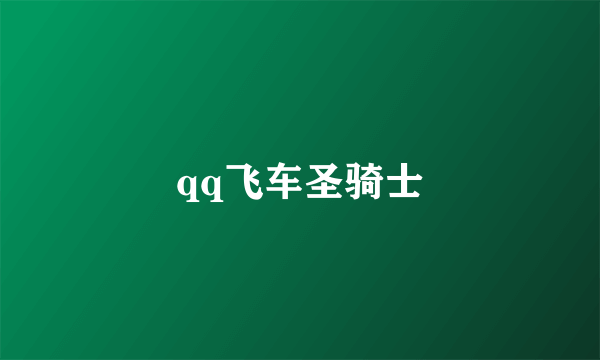 qq飞车圣骑士