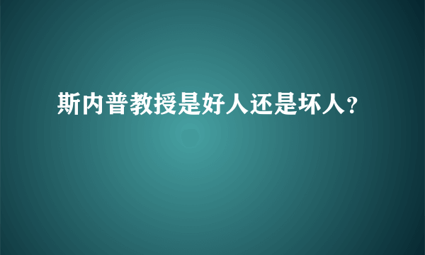 斯内普教授是好人还是坏人？