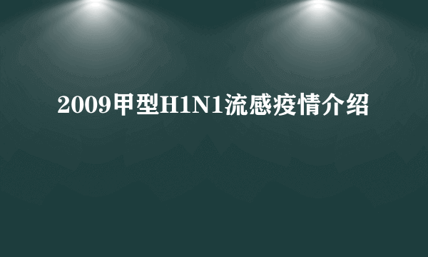 2009甲型H1N1流感疫情介绍